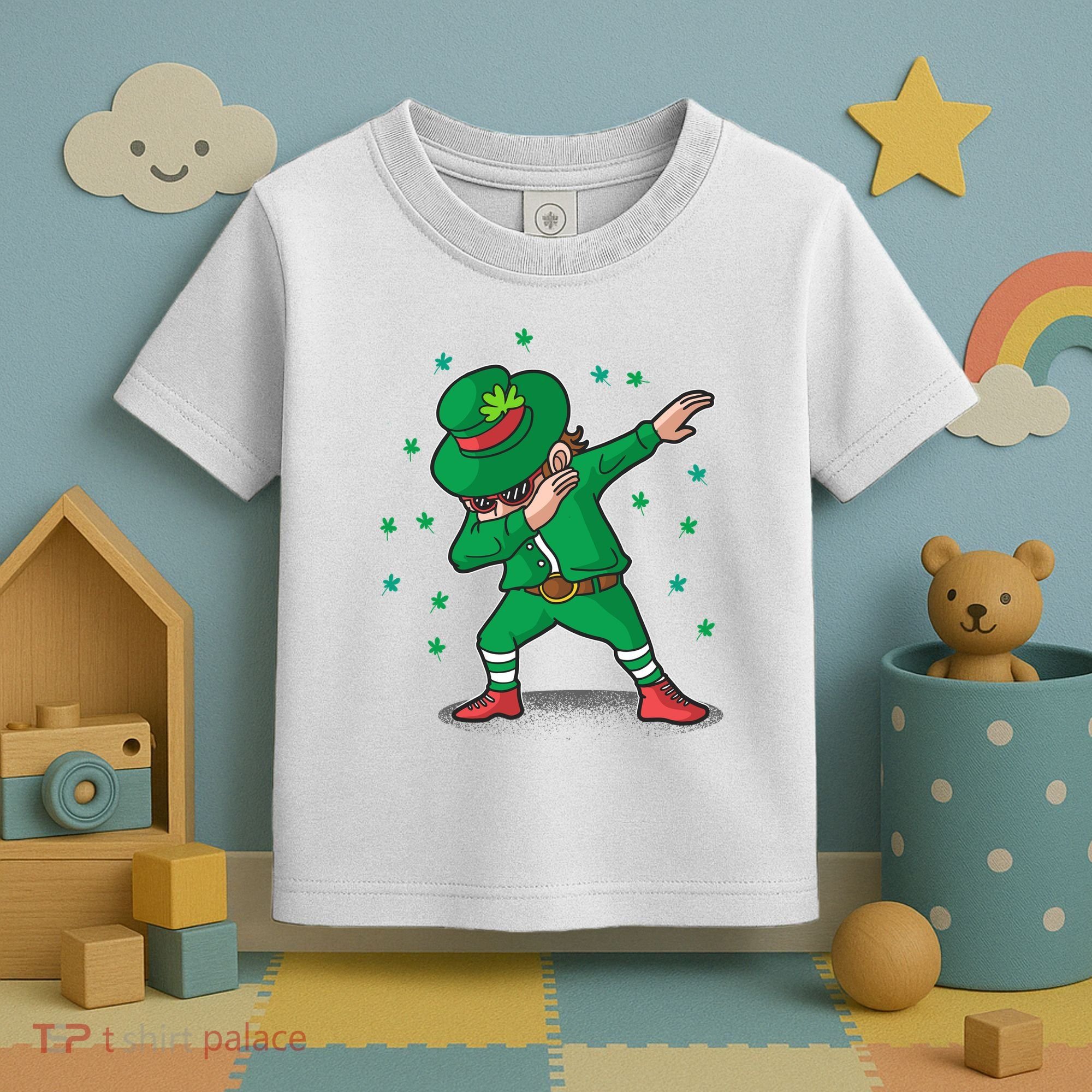 Dabbing Leprechaun St Patricks Day Party Toddler T-Shirt
