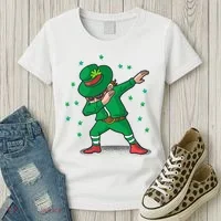 Dabbing Leprechaun St Patricks Day Party Women's T-Shirt thumb 3