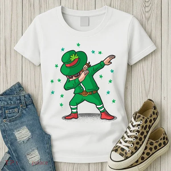 Dabbing Leprechaun St Patricks Day Party Women's T-Shirt