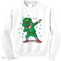 Dabbing Leprechaun St Patricks Day Party Kids Sweatshirt thumb 0