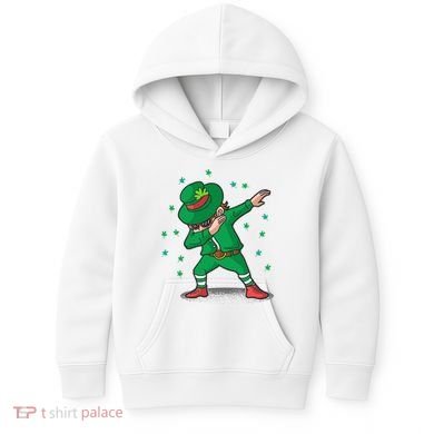 Dabbing Leprechaun St Patricks Day Party Kids Hoodie