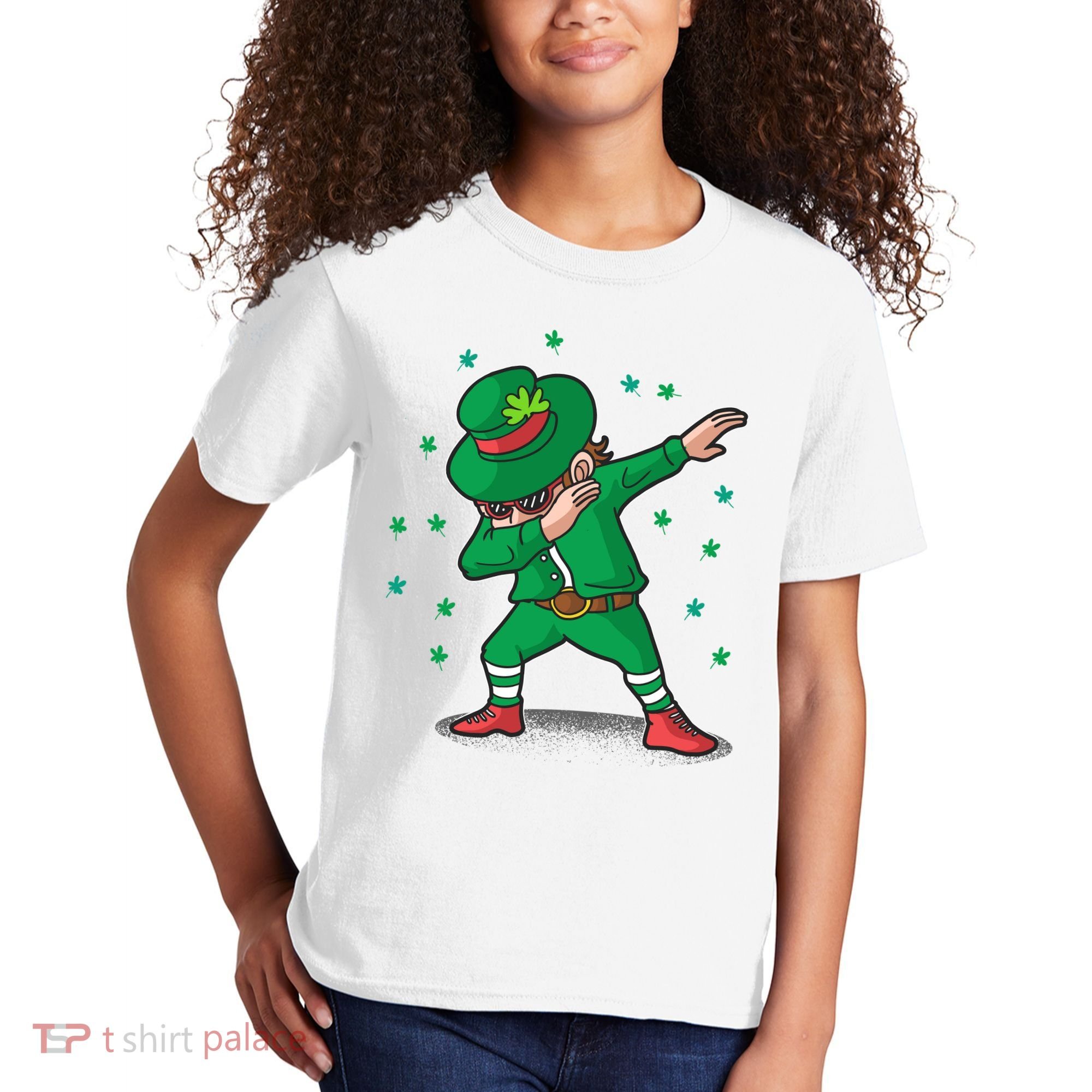 Dabbing Leprechaun St Patricks Day Party Kids T-Shirt