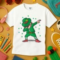 Dabbing Leprechaun St Patricks Day Party Kids T-Shirt thumb 3