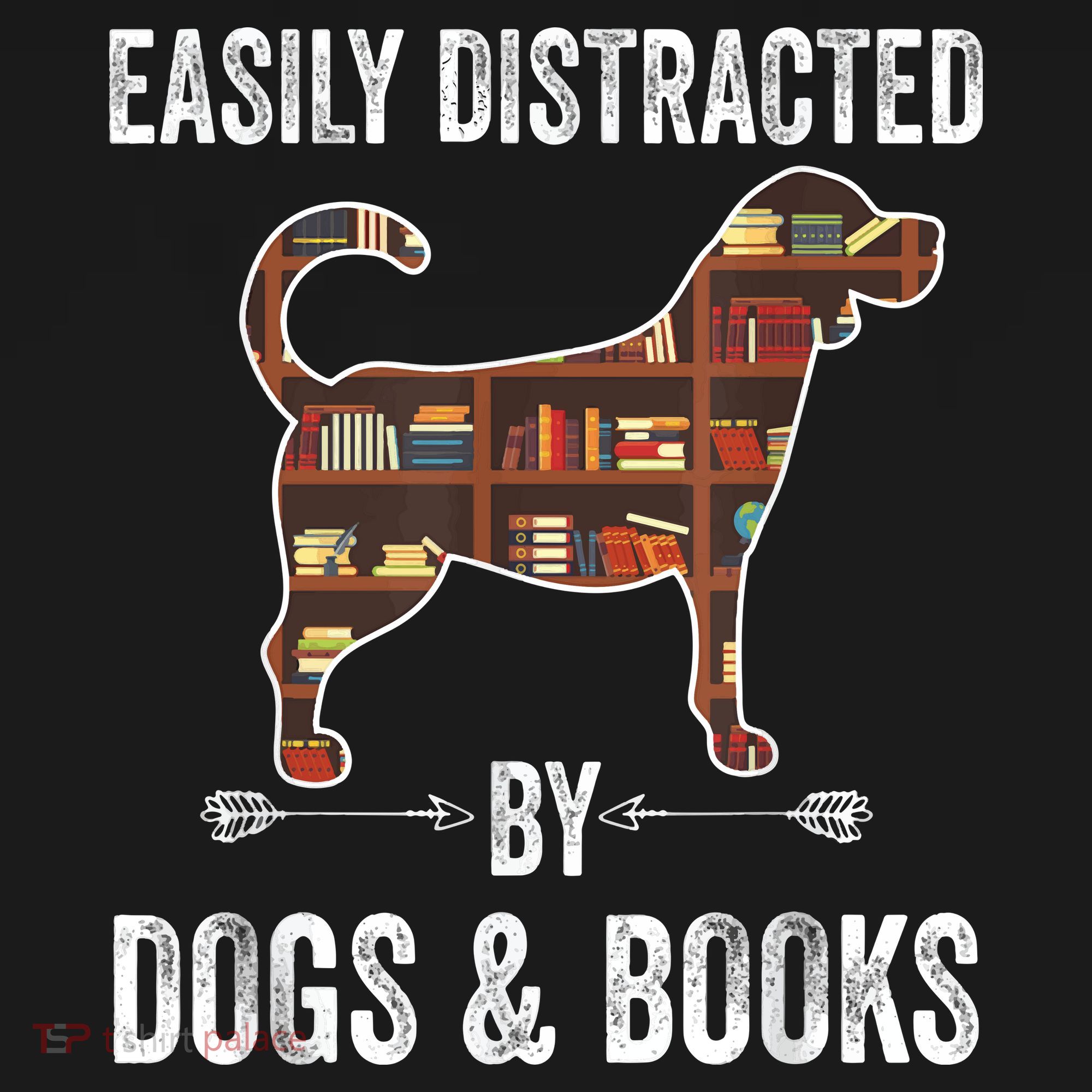Dog Lover Shirt Easily Distracted Dogs Books Funny Dog Lover Ornament