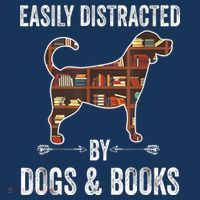 Dog Lover Shirt Easily Distracted Dogs Books Funny Dog Lover Baby Bodysuit thumb 2