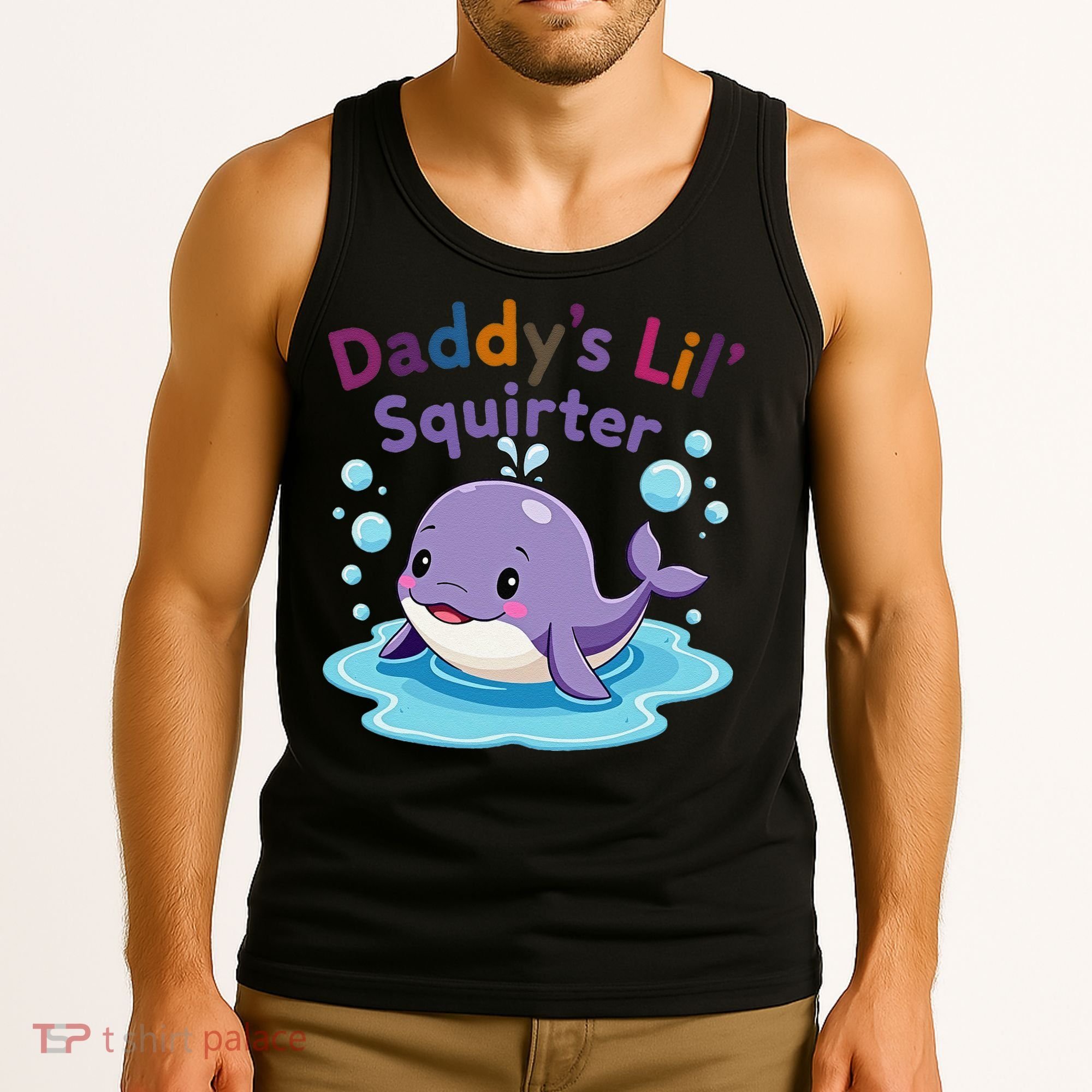 DaddyS Lil Squirter Inappropriate Funny Embarrassing Women Tank Top