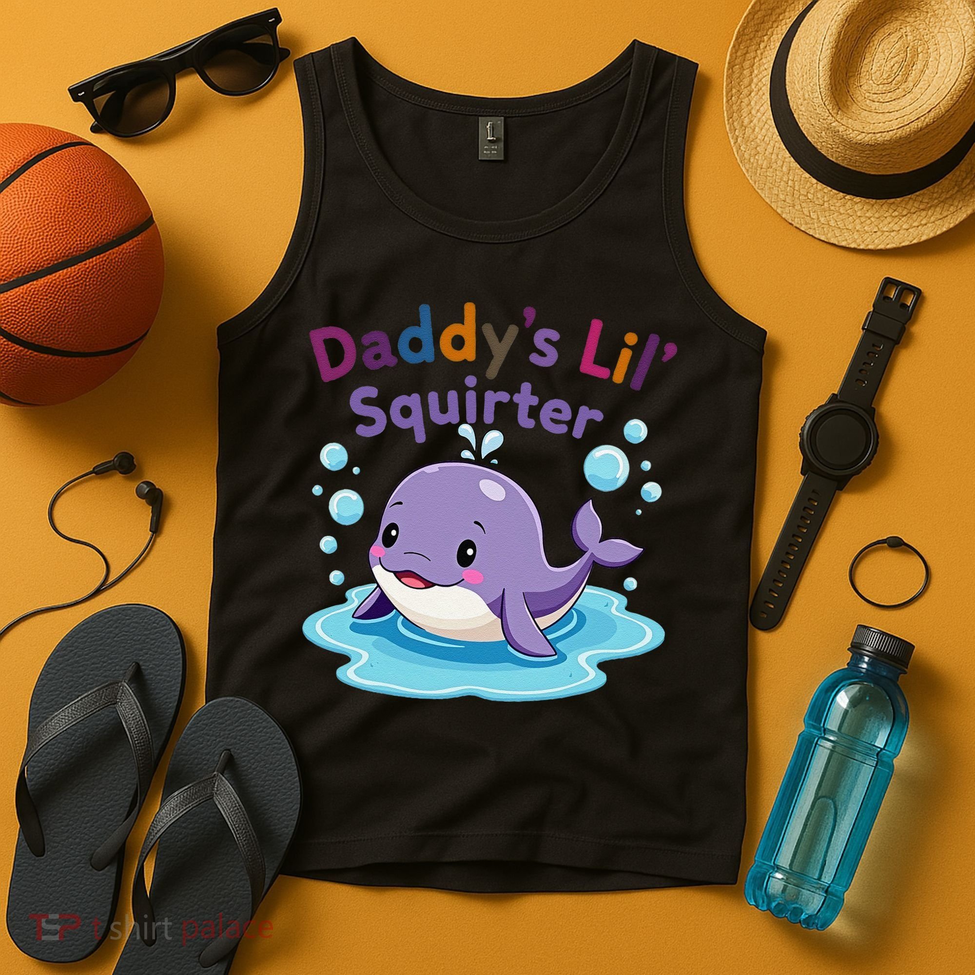 DaddyS Lil Squirter Inappropriate Funny Embarrassing Women Tank Top