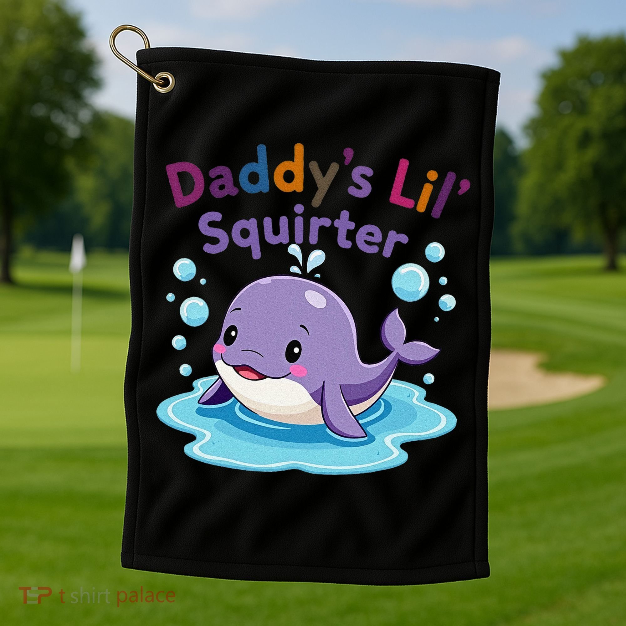DaddyS Lil Squirter Inappropriate Funny Embarrassing Women Golf Towel