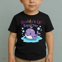 DaddyS Lil Squirter Inappropriate Funny Embarrassing Women Toddler T-Shirt thumb 2