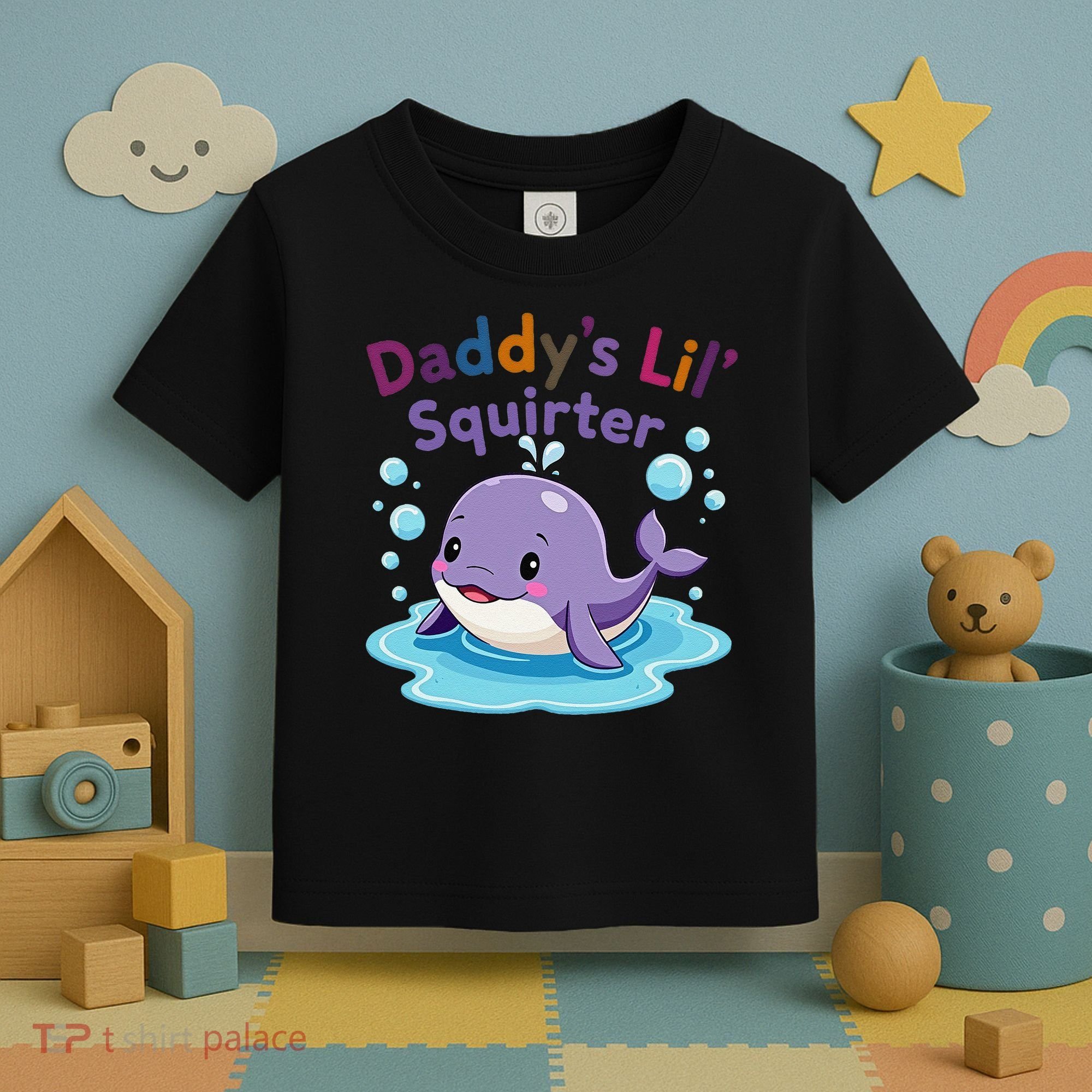 DaddyS Lil Squirter Inappropriate Funny Embarrassing Women Toddler T-Shirt