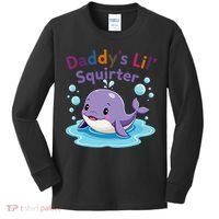 DaddyS Lil Squirter Inappropriate Funny Embarrassing Women Kids Long Sleeve Shirt thumb 0