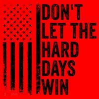 DonT Let The Hard Days Win Quote Santa Hat thumb 1