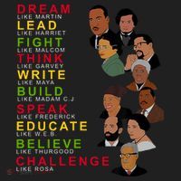 Dream Lead Think Educate Black History Month Women's Sweatshirt thumb 2