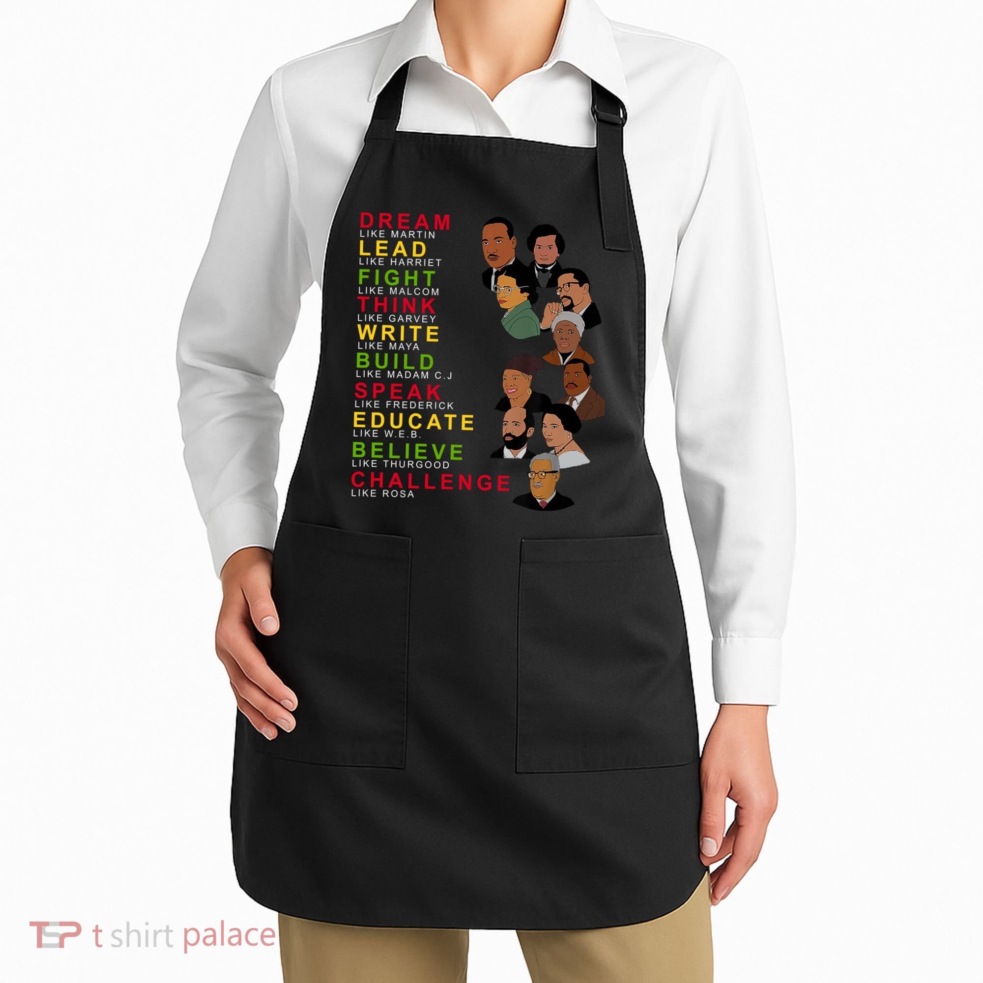 Dream Lead Think Educate Black History Month Apron