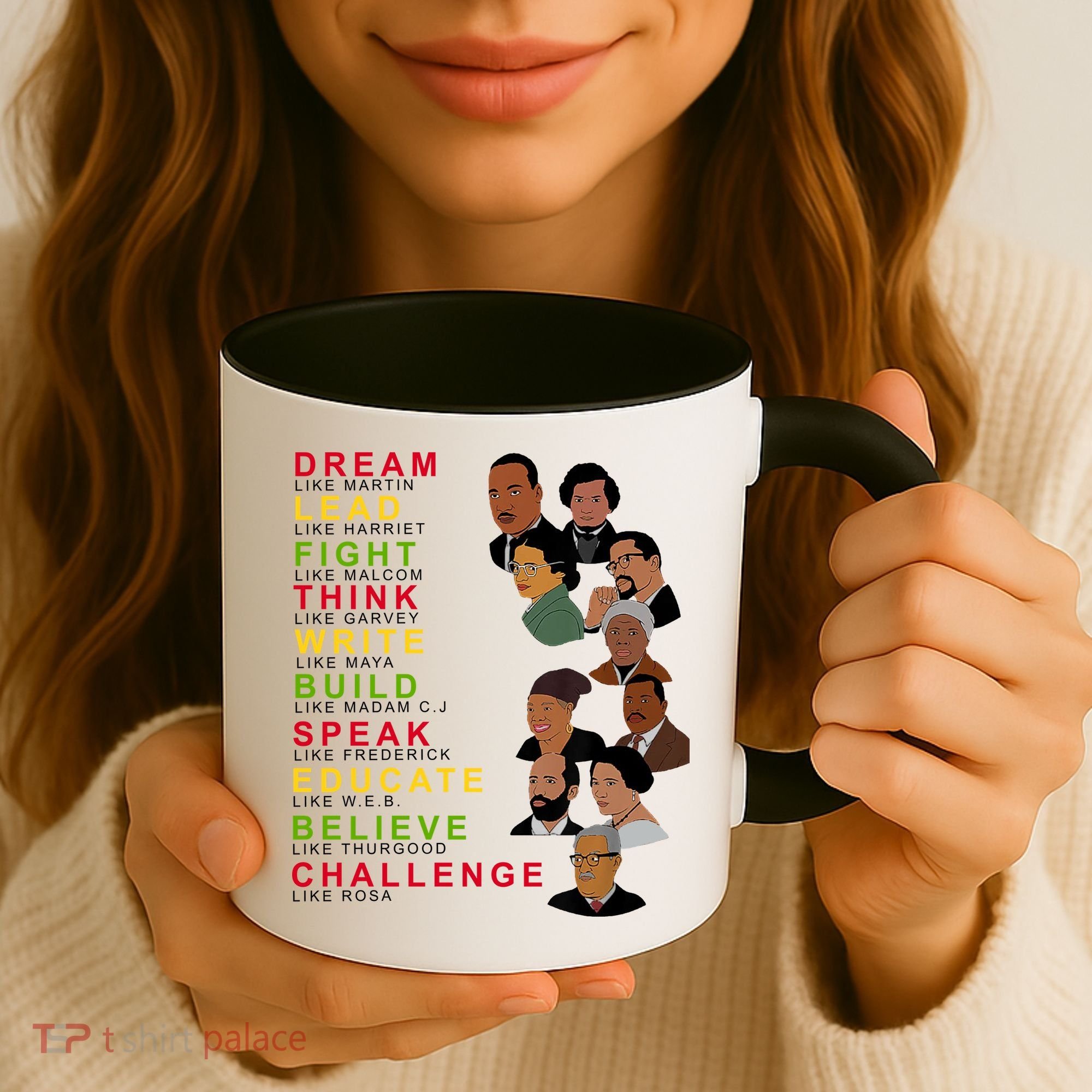 Dream Lead Think Educate Black History Month Coffee Mug