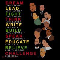 Dream Lead Think Educate Black History Month Baby Bodysuit thumb 2