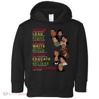 Dream Lead Think Educate Black History Month Toddler Hoodie thumb 0