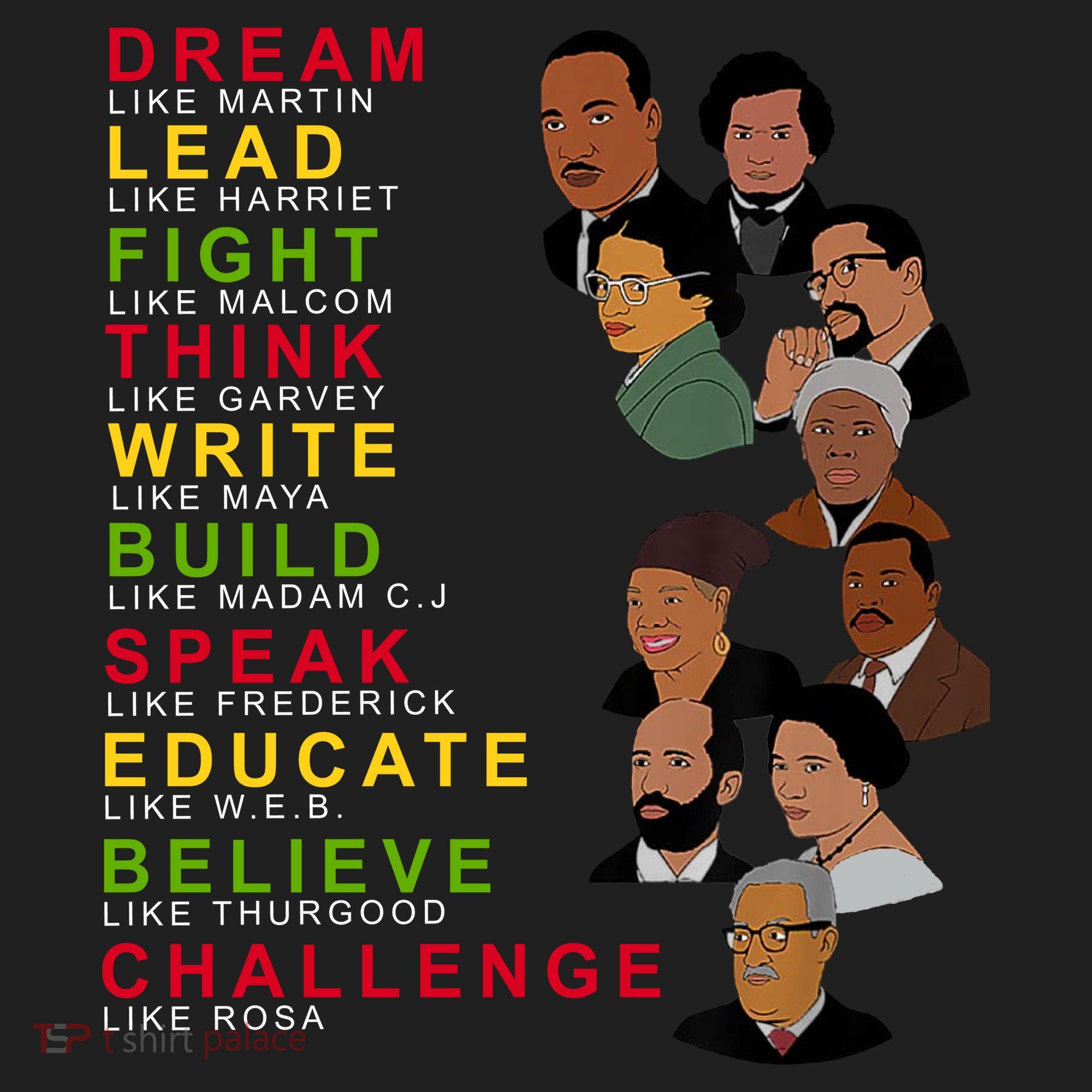 Dream Lead Think Educate Black History Month Golf Towel
