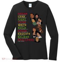 Dream Lead Think Educate Black History Month Women's Long Sleeve Shirt thumb 0