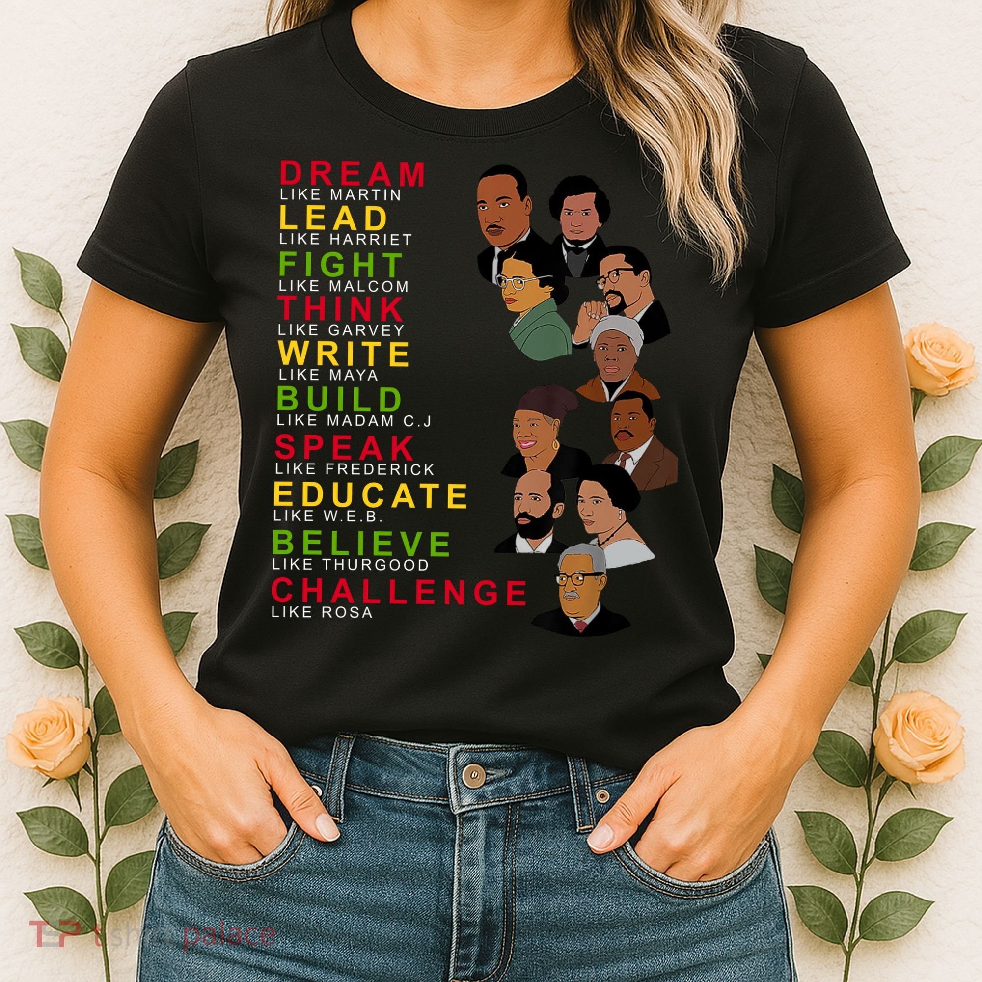 Dream Lead Think Educate Black History Month Women's T-Shirt