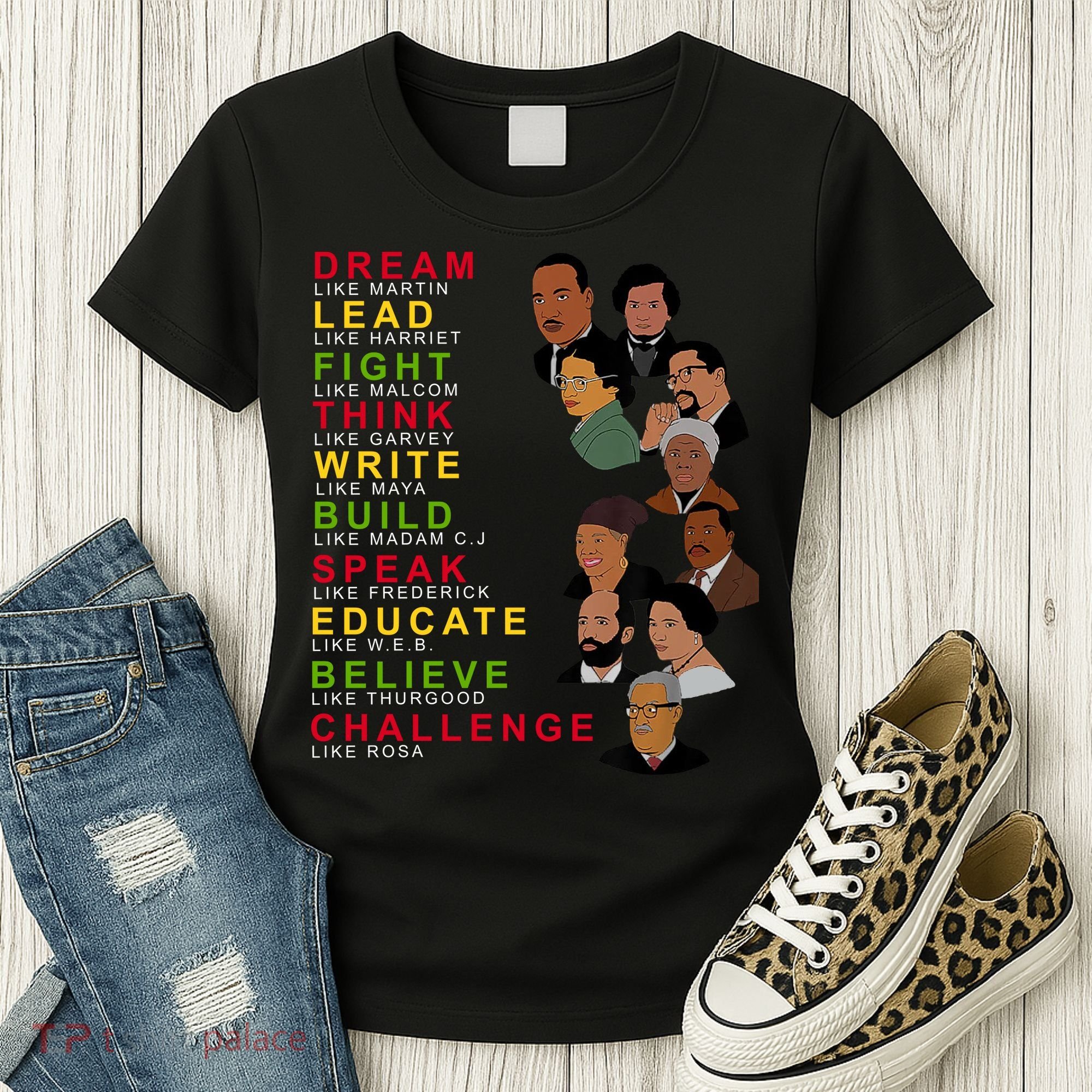 Dream Lead Think Educate Black History Month Women's T-Shirt