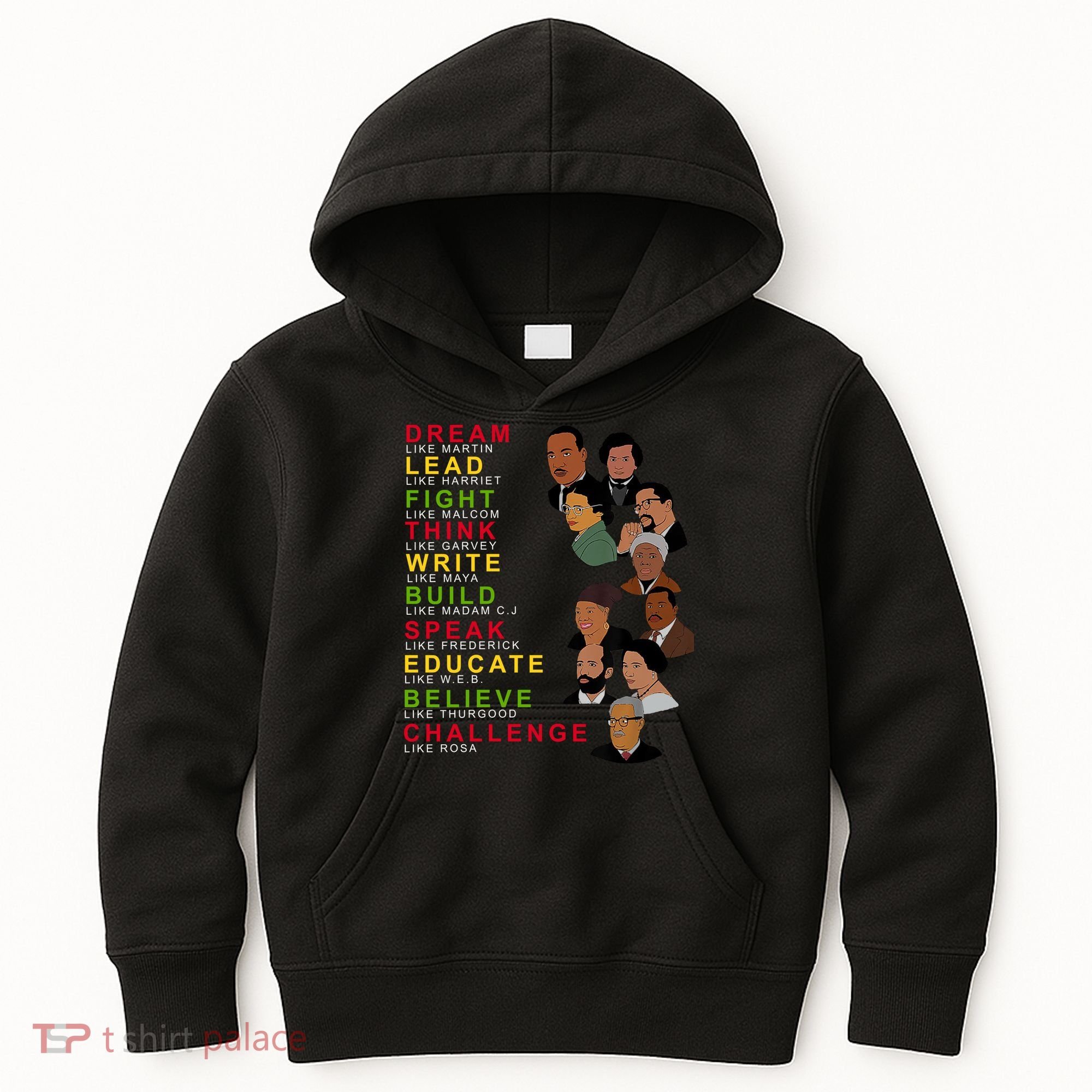 Dream Lead Think Educate Black History Month Kids Hoodie