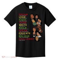 Dream Lead Think Educate Black History Month Kids T-Shirt thumb 0