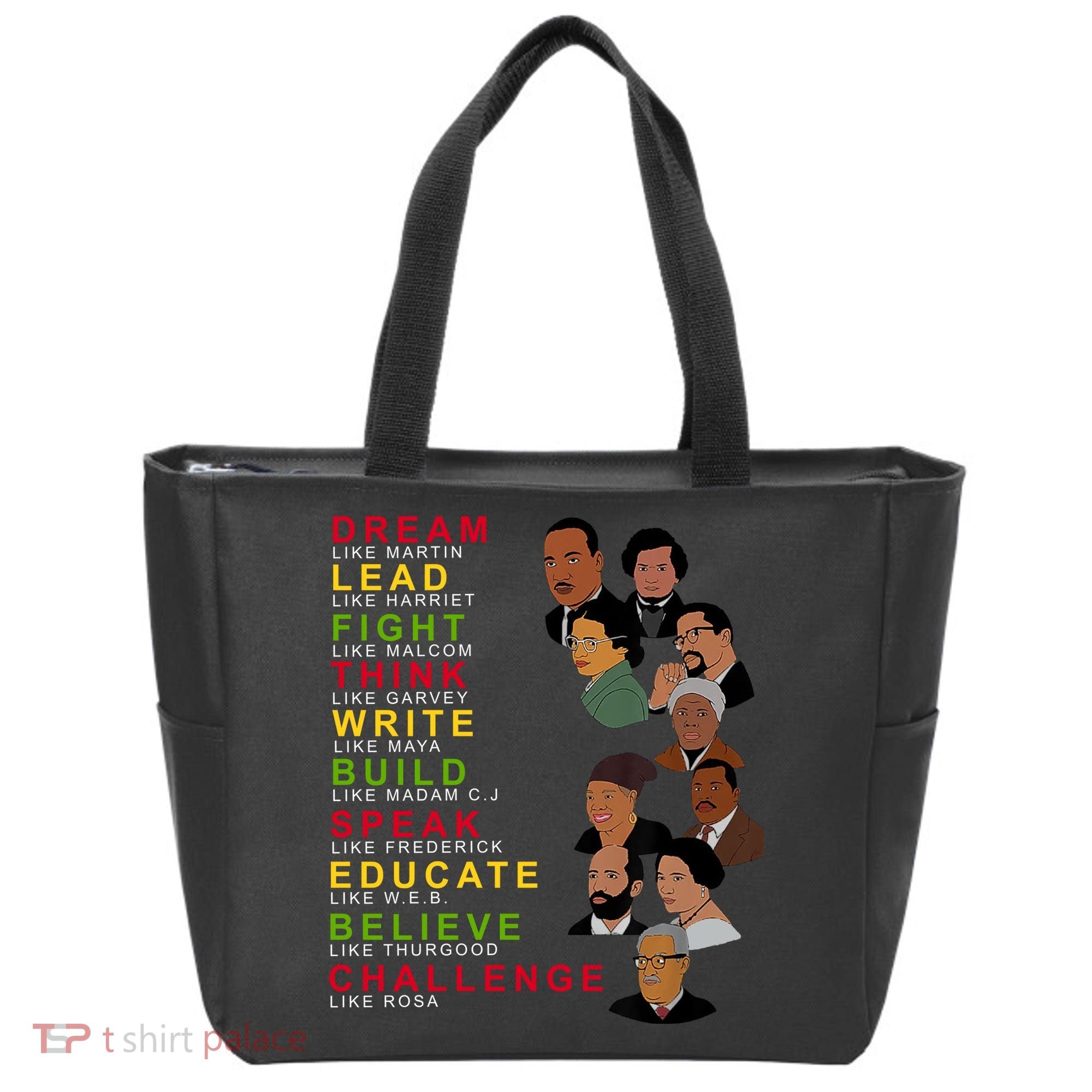 Dream Lead Think Educate Black History Month Tote Bag