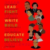 Dream Lead Think Educate Black History Month Santa Hat thumb 1
