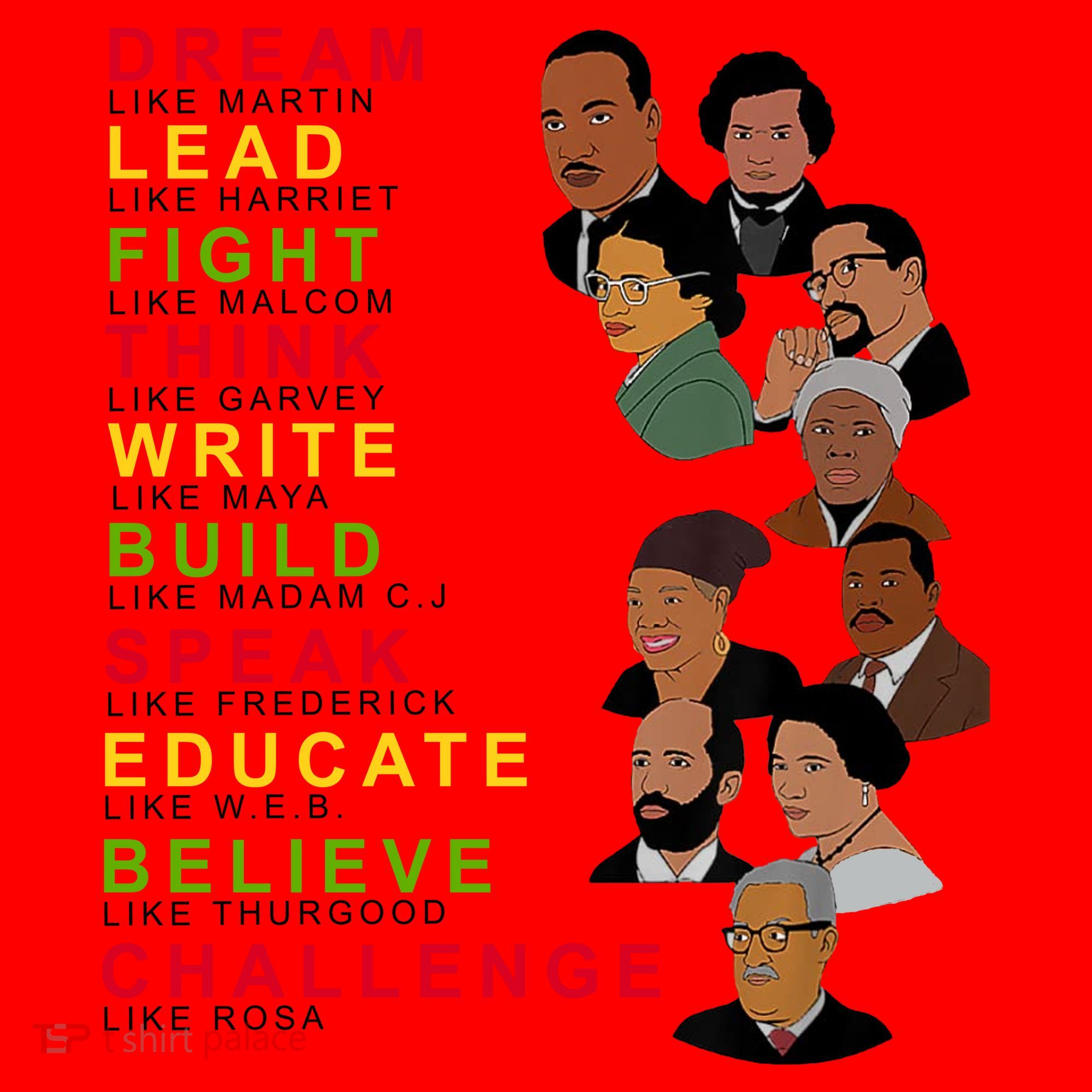 Dream Lead Think Educate Black History Month Santa Hat