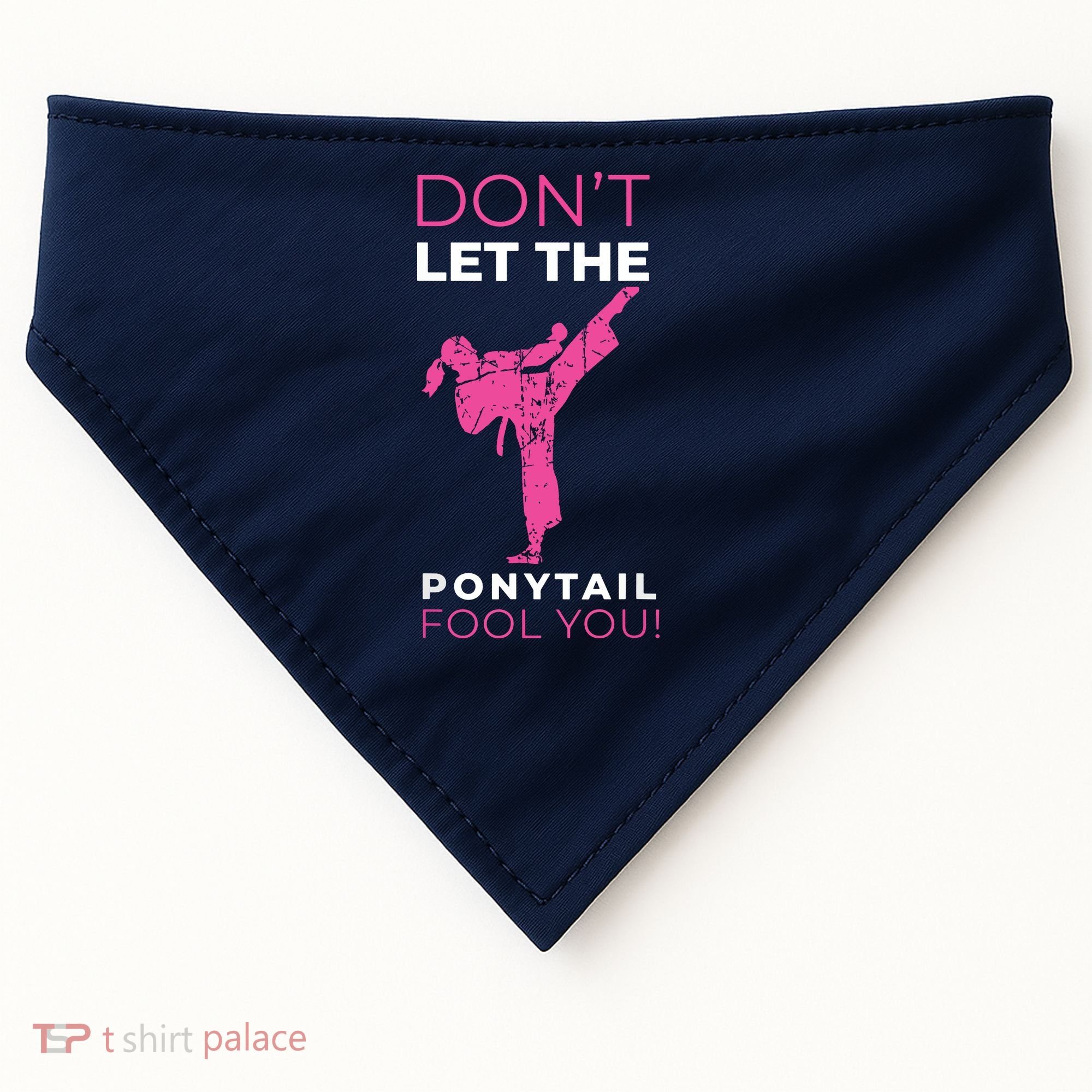 Dont Let The Ponytail Fool You Funny For Karate USA-Made Doggie Bandana
