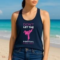 Dont Let The Ponytail Fool You Funny For Karate Women's Tank Top thumb 2