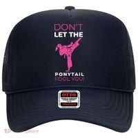 Dont Let The Ponytail Fool You Funny For Karate Hat thumb 0