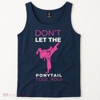 Dont Let The Ponytail Fool You Funny For Karate Tank Top thumb 2
