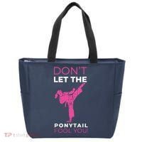 Dont Let The Ponytail Fool You Funny For Karate Tote Bag thumb 0