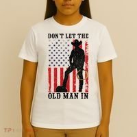 Don't Let The Old Man In Cowboy USA Vintage Flag T-Shirt thumb 4