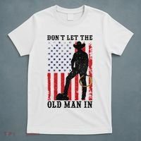 Don't Let The Old Man In Cowboy USA Vintage Flag T-Shirt thumb 5