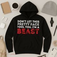 Dont Let This Pretty Face Fool You Wrestling Wrestler Hoodie thumb 3