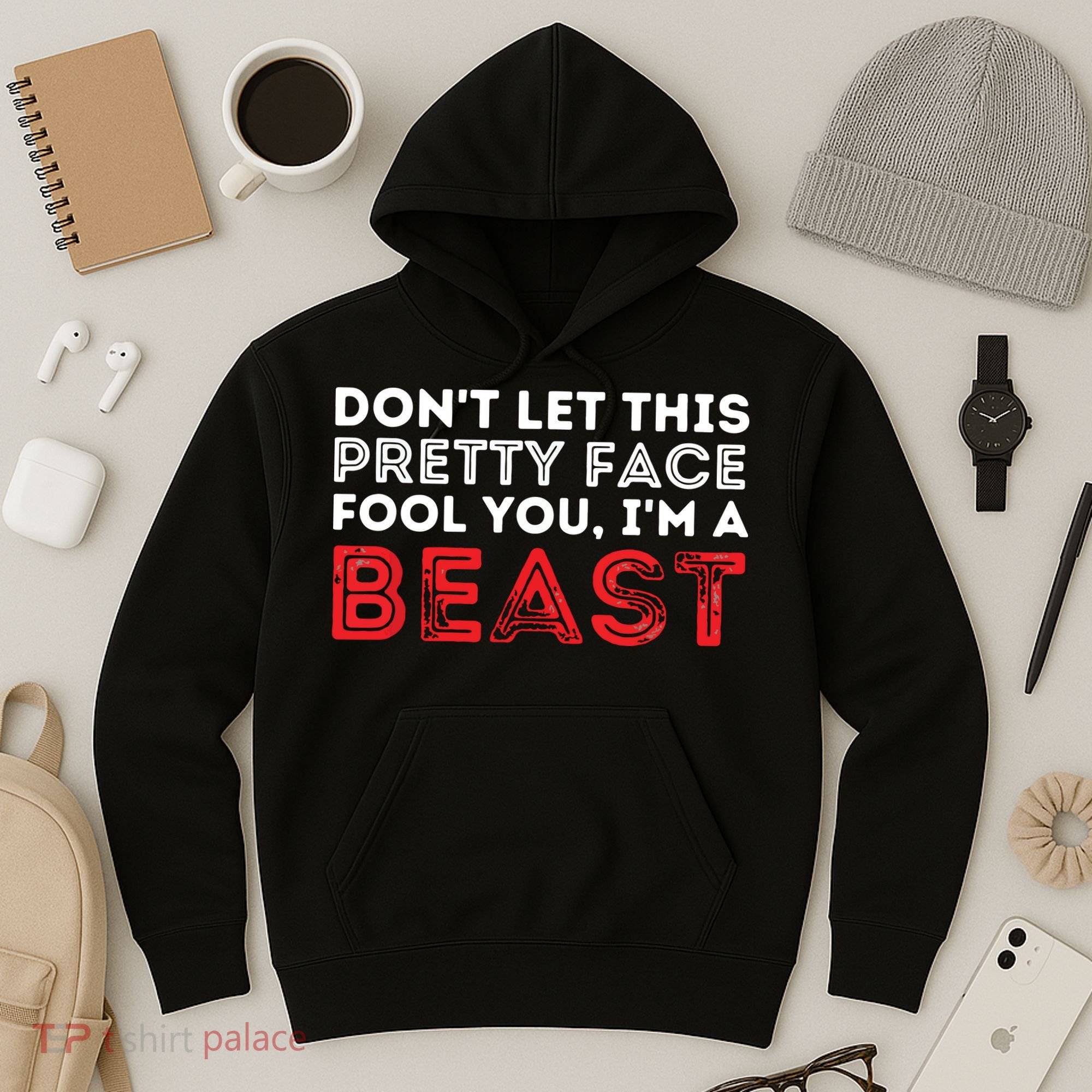 Dont Let This Pretty Face Fool You Wrestling Wrestler Hoodie