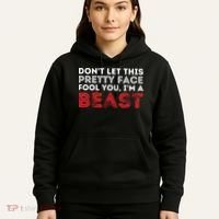 Dont Let This Pretty Face Fool You Wrestling Wrestler Hoodie thumb 5