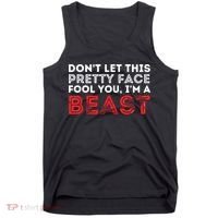 Dont Let This Pretty Face Fool You Wrestling Wrestler Tank Top thumb 0