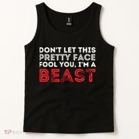 Dont Let This Pretty Face Fool You Wrestling Wrestler Tank Top thumb 2