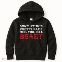 Dont Let This Pretty Face Fool You Wrestling Wrestler Kids Hoodie thumb 0