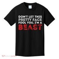 Dont Let This Pretty Face Fool You Wrestling Wrestler Kids T-Shirt thumb 0