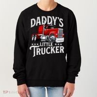 Daddy's Little Trucker Semi Truck Driver Trucking Women's Sweatshirt thumb 0