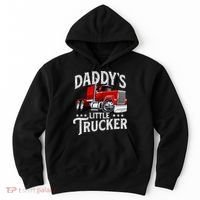 Daddy's Little Trucker Semi Truck Driver Trucking Hoodie thumb 0