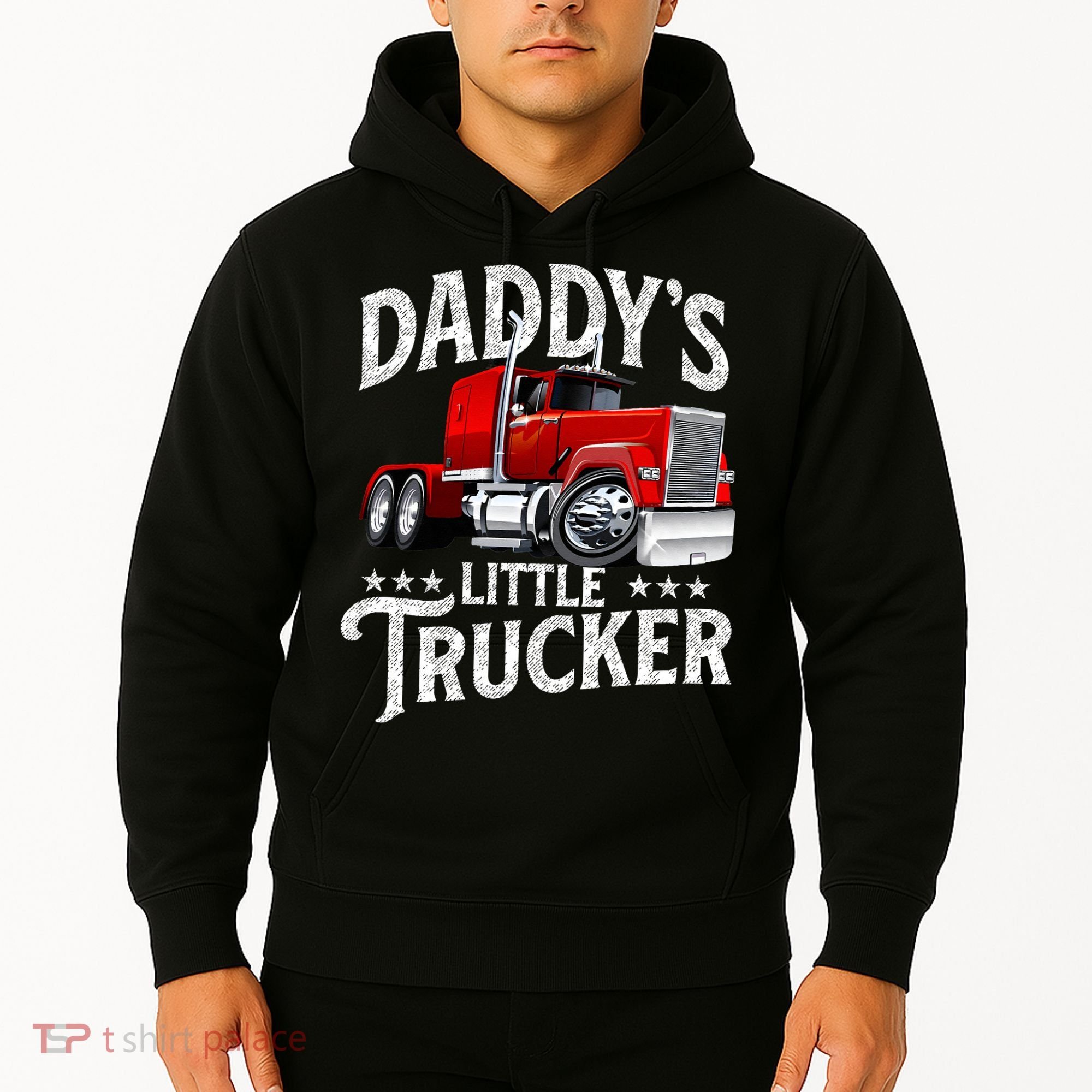 Daddy's Little Trucker Semi Truck Driver Trucking Hoodie