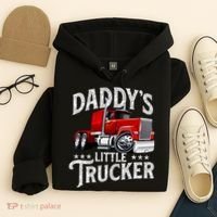 Daddy's Little Trucker Semi Truck Driver Trucking Hoodie thumb 4