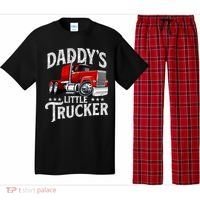 Daddy's Little Trucker Semi Truck Driver Trucking Pajama Set thumb 0