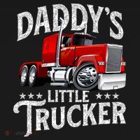 Daddy's Little Trucker Semi Truck Driver Trucking Women's Hoodie thumb 2